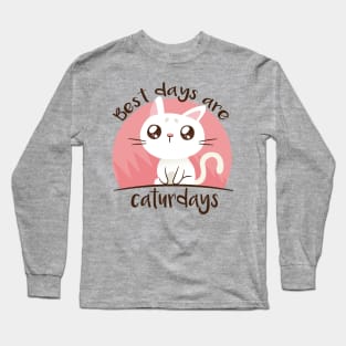 Best days are Caturdays Long Sleeve T-Shirt